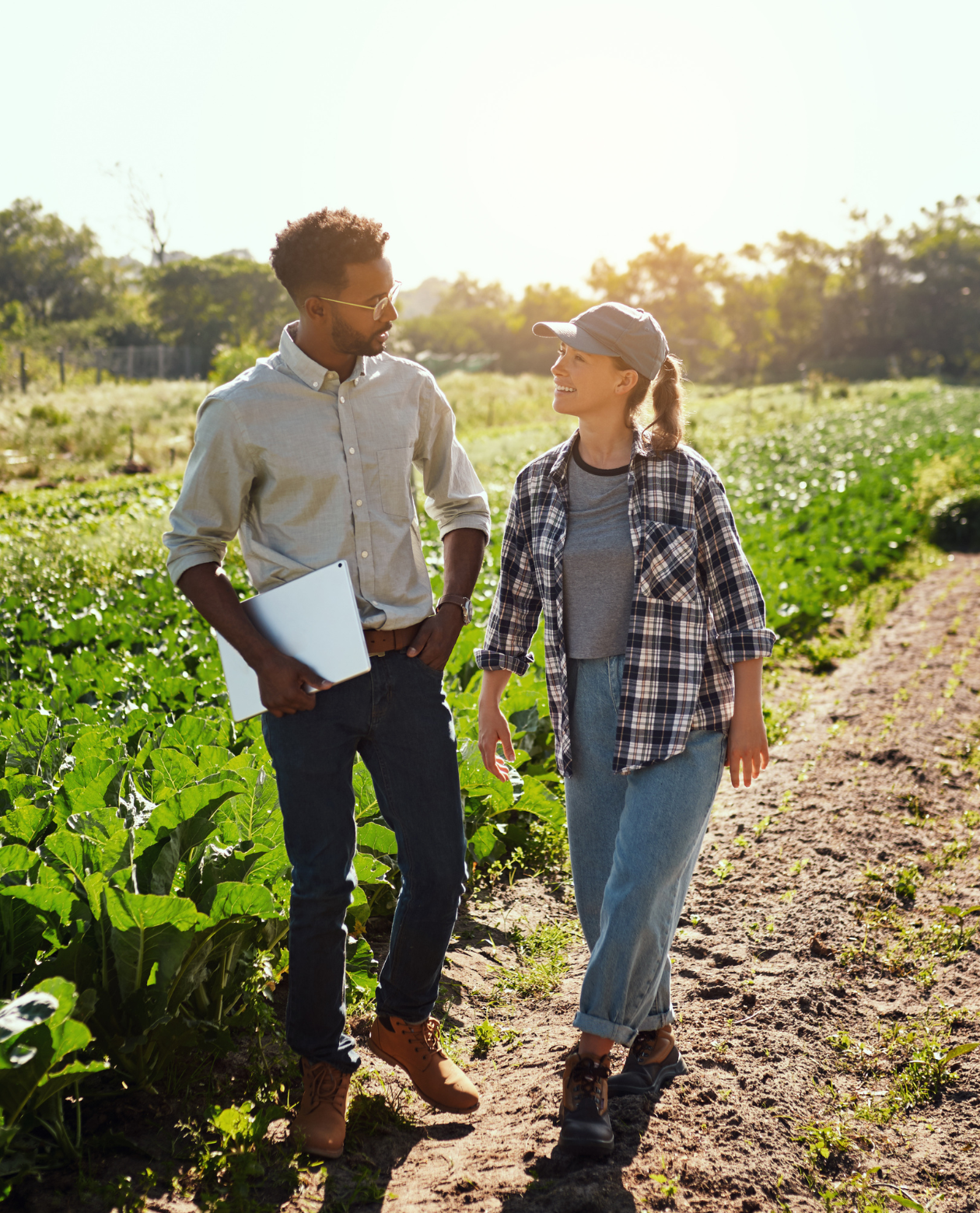 Two agribusiness employees